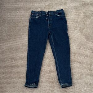 Redone Button Fly Classic Blue Women's Jeans Skinny 31